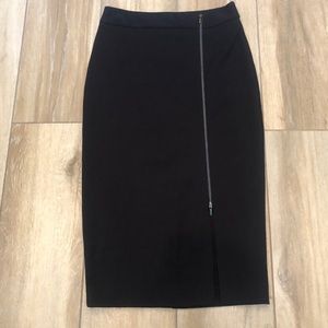 {Ann Taylor} Zipper Slit Thick Pencil Skirt